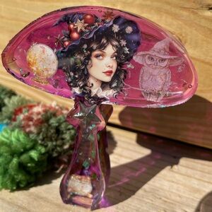 Handmade Resin Mushroom Decor or optional earring display